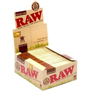 boîte de 50 Carnets Feuilles Organic Slim RAW