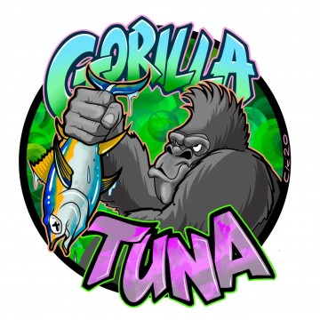 Étiquette ronde gorilla tuna
