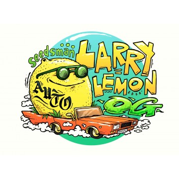 Étiquette ronde Larry Lemon